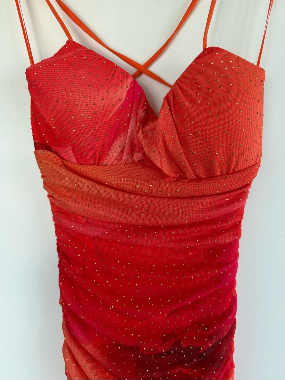 Windsor Rhinestone Mesh Dress - Picture 2 of 4